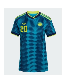 Billige Fotballdrakt Colombia Juan Fernando Quintero #20 Replika Bortedrakt Dame VM 2026 Kortermet Billige Fotballdrakt Colombia Juan Fernando Quintero #20 Replika Bortedrakt Dame VM 2026 Kortermet
